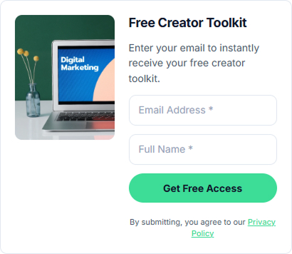 Lead magnet with free file and email capture